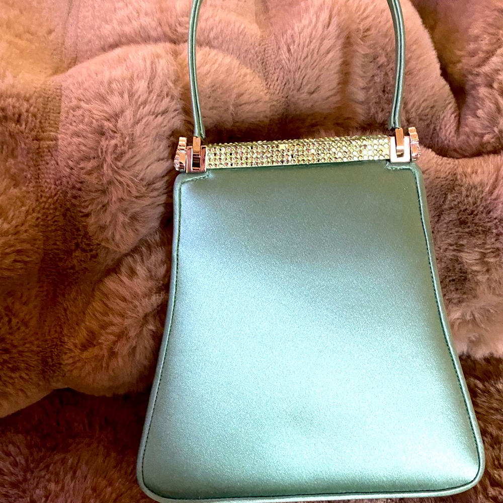 Like new with certificate Rare Judith Leiber smallsatin evening bag